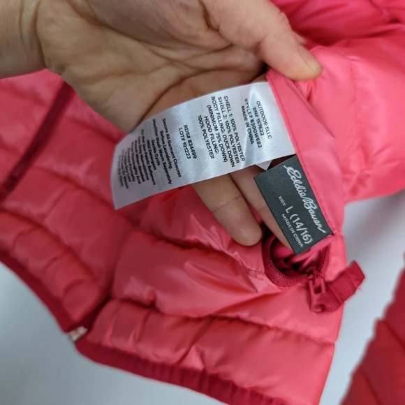 Eddie Bauer Girls sz.L 14/16 Fleece Hooded Jacket Goose Down Coat Lot Set Bundle - Picture 14 of 16
